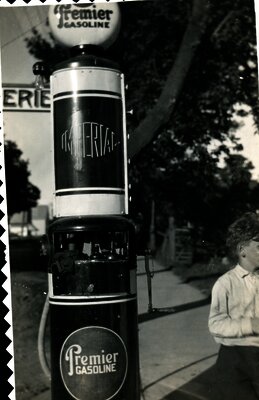 Early gas pump in Newboro