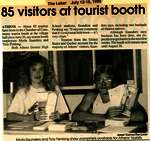 85 visitors at tourist booth