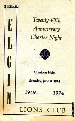 Elgin Lions club 25th anniversary charter night