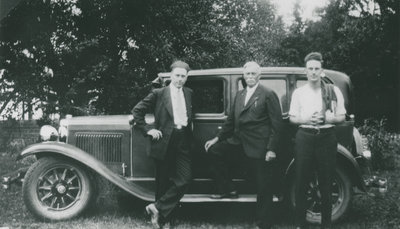 Ferris Bolton with his nephews Frank and George Poole