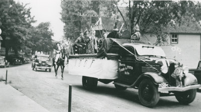 Oddfellows Float in a Delta Parade