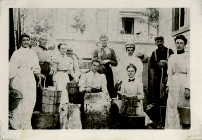 Ice cream making at Dowsett's, Portland, Ontario