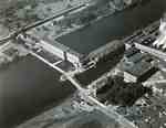 Photographic Survey Corp. - Aerials - Power dam and paper mill facing south west - (photo: b&w)