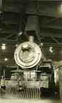 Untitled (Steam engine No. 101 inside building  (photo: b&w)