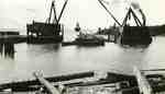 Construction Michipicoten Harbour, 1939  (photo: b&w)