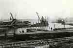Construction Montreal River Harbour, June 12, 1929  (photo: b&w)