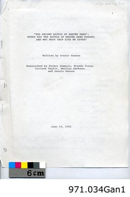 The Second Battle of Beaver Dams: Where Was the Battle of Beaver Dams Fought, and Why Must That Site be Saved? By Dennis Gannon