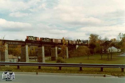 Train over London Bridge