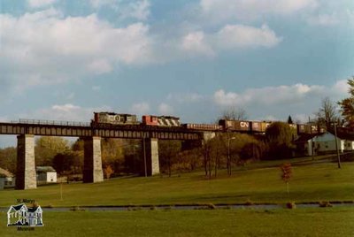 Train over London Bridge