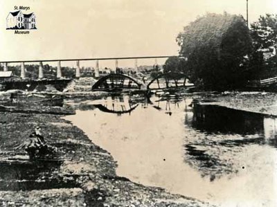 Building of Church Street Bridge, 1884