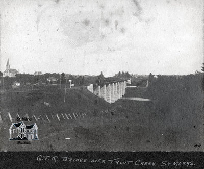 Grand Trunk Railway Bridge Over Trout Creek, 1899