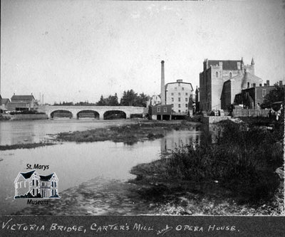 Victoria Bridge, Carter's Mill and Opera House