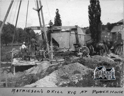 Mathieson's Drill Rig at Power House, 1903