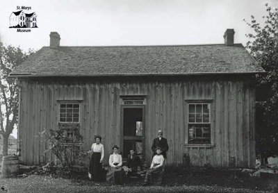 Gregory Family and Farmhouse, E. Nissouri, c. 1902-1906