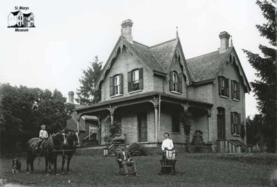 Family with Large Rural Brick Home, c. 1902-1906