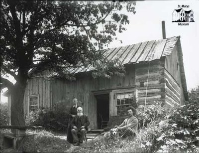 Old Country House, Two Men and a Woman, c. 1902-1906