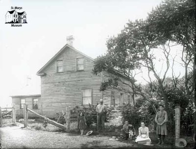 Wooden Frame House and Family, c. 1902-1906