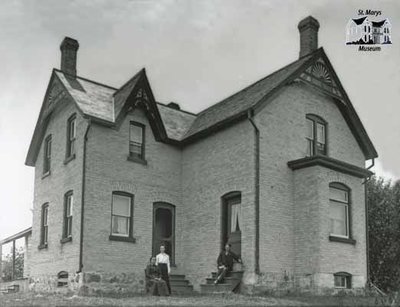 Rural Family with Large Brick House, c. 1902-1906