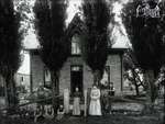 Rural Family with their Brick Farmhouse, c. 1902-1906