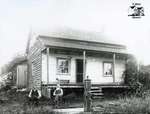 Two Men, Log Farmhouse, c. 1902-1906