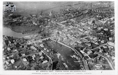 St. Marys, ONT, Taken From an Aeroplane