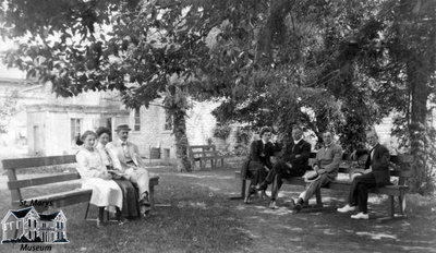 Group Sitting in Island Park