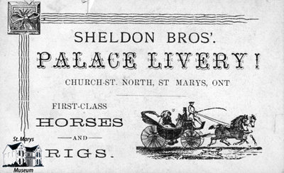 Sheldon Bros'. Advertising Card