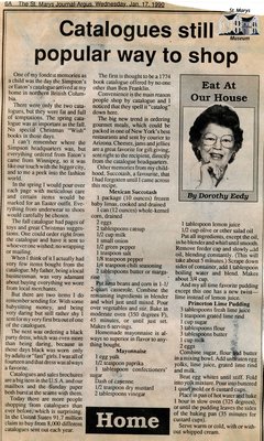 &quot;Catalogues still popular way to shop&quot;, Eat at Our House, 17 January 1990