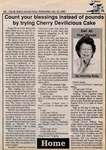 "Count your blessings instead of pounds by trying Cherry Devilicious Cake", Eat at Our House, 15 January 1992