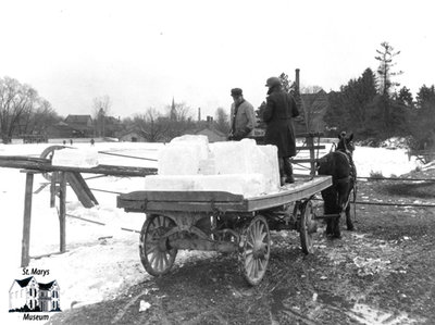 Cutting Ice Above Goldie's Dam