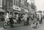 Group of Motorcycles Downtown St. Marys