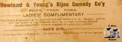 Rowland & Young's Bijou Comedy Co'y Ticket