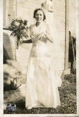 Mary Ethel Hodge in her Wedding Dress