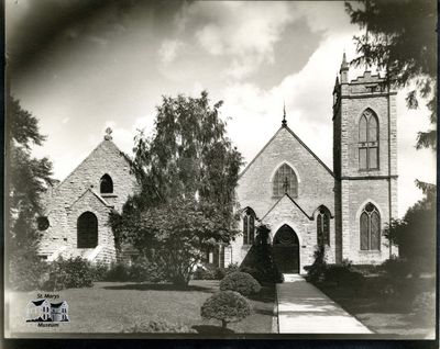 View of St. James Anglican Church and the Parish Hall