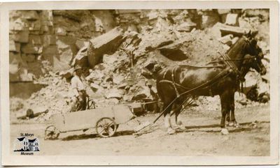 Courtney Dickson and His Team of Horses