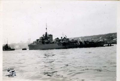 HMCS Stone Town at Anchor