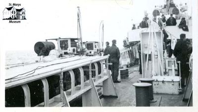 On the Front Deck of the HMCS Stone Town