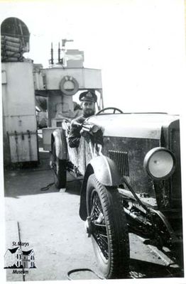 Navy Member in Car Aboard HMCS Stone Town