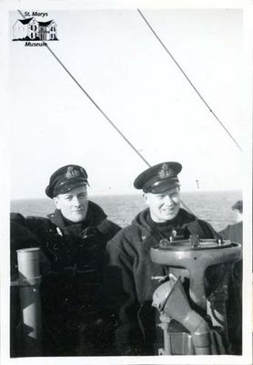 Two Naval Officers on HMCS Stone Town