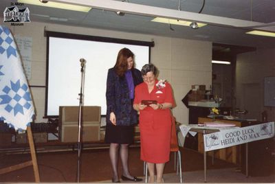 Woman Receiving Friendship Centre Award