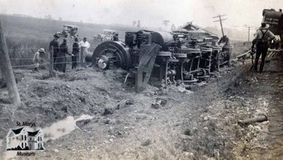 Train Wreck Near Kelly's Siding, 1920