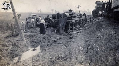 1920 Train Wreck and Crane