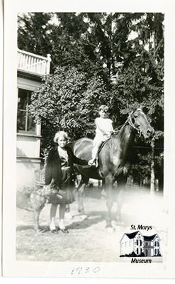 Isabelle Chesterfield with Boy, Horse and Family Dog