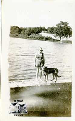 Isabelle Chesterfield with Family Dog