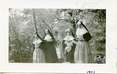 Young Women Dressed like Nuns