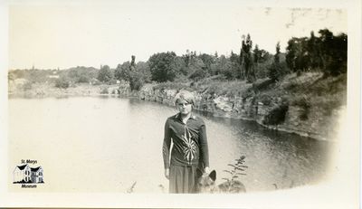 Isabelle Chesterfield with Family Dog at the Quarry