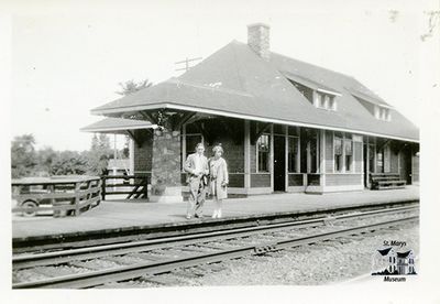 Couple in Front of Train Station