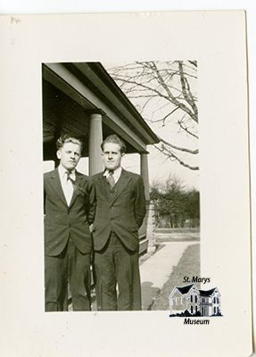 Norman and Bruce Chesterfield Outside Family Home