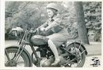 Isabelle Chesterfield on a Military Motorcycle