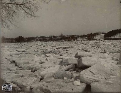 Chunks of Ice Along Waterway